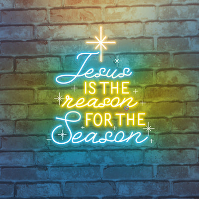 Jesus Is The Reason For The Season Neon Sign Led Light