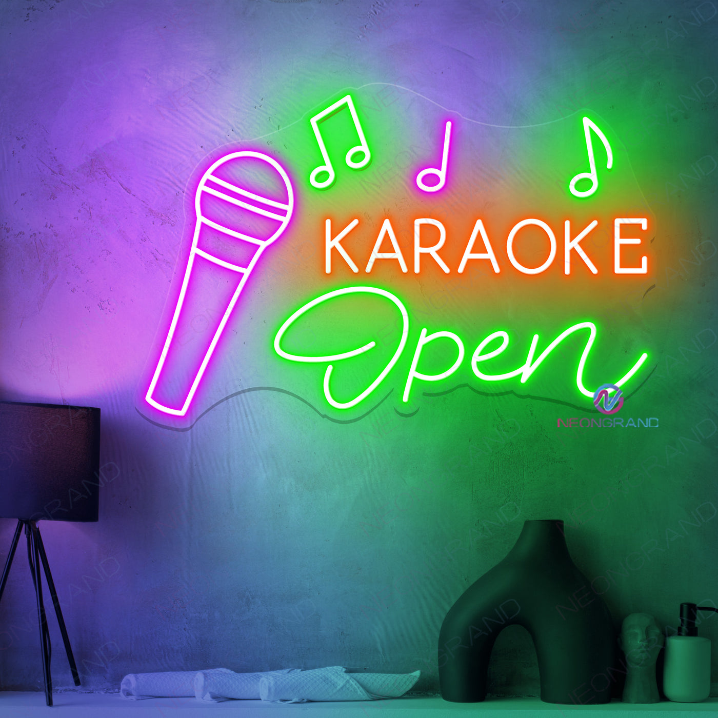 Karaoke Open Neon Sign Party Led Light