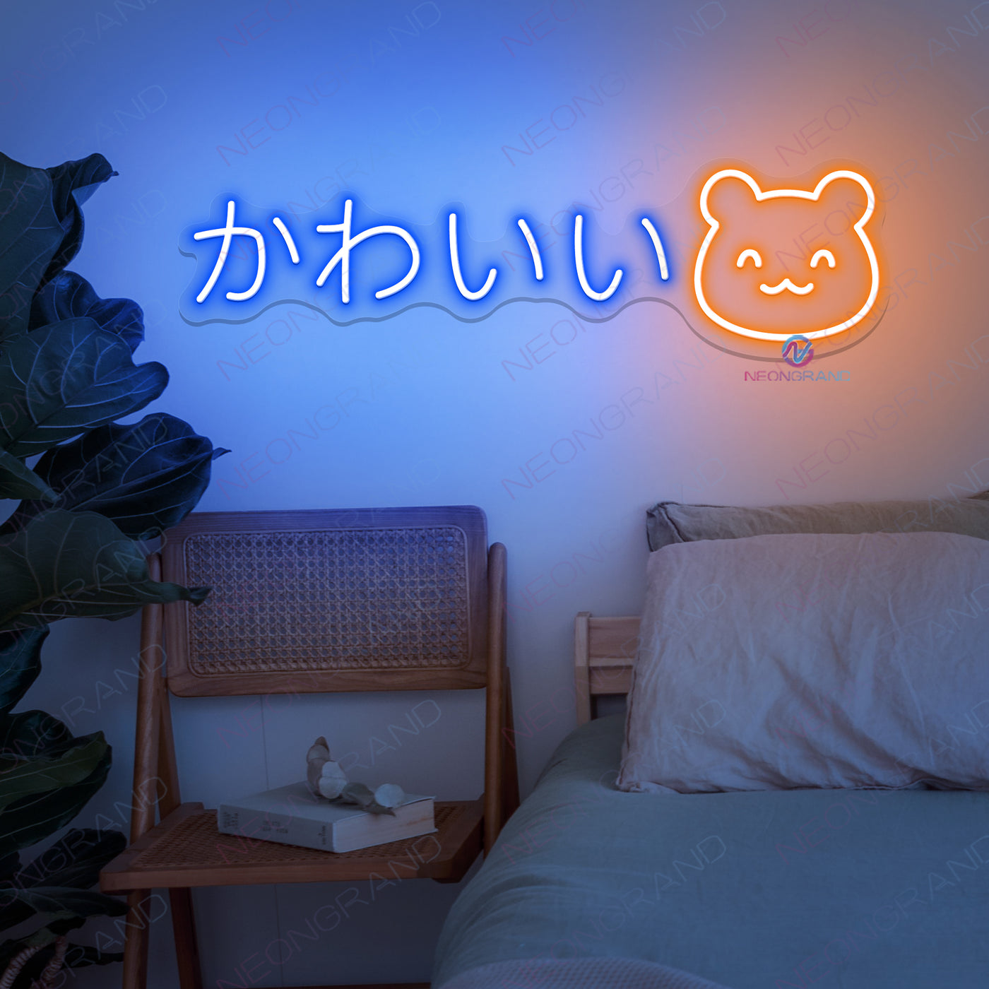 Kawaii Neon Sign Japanese Bear LED Light