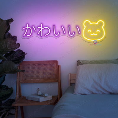 Kawaii Neon Sign Japanese Bear LED Light