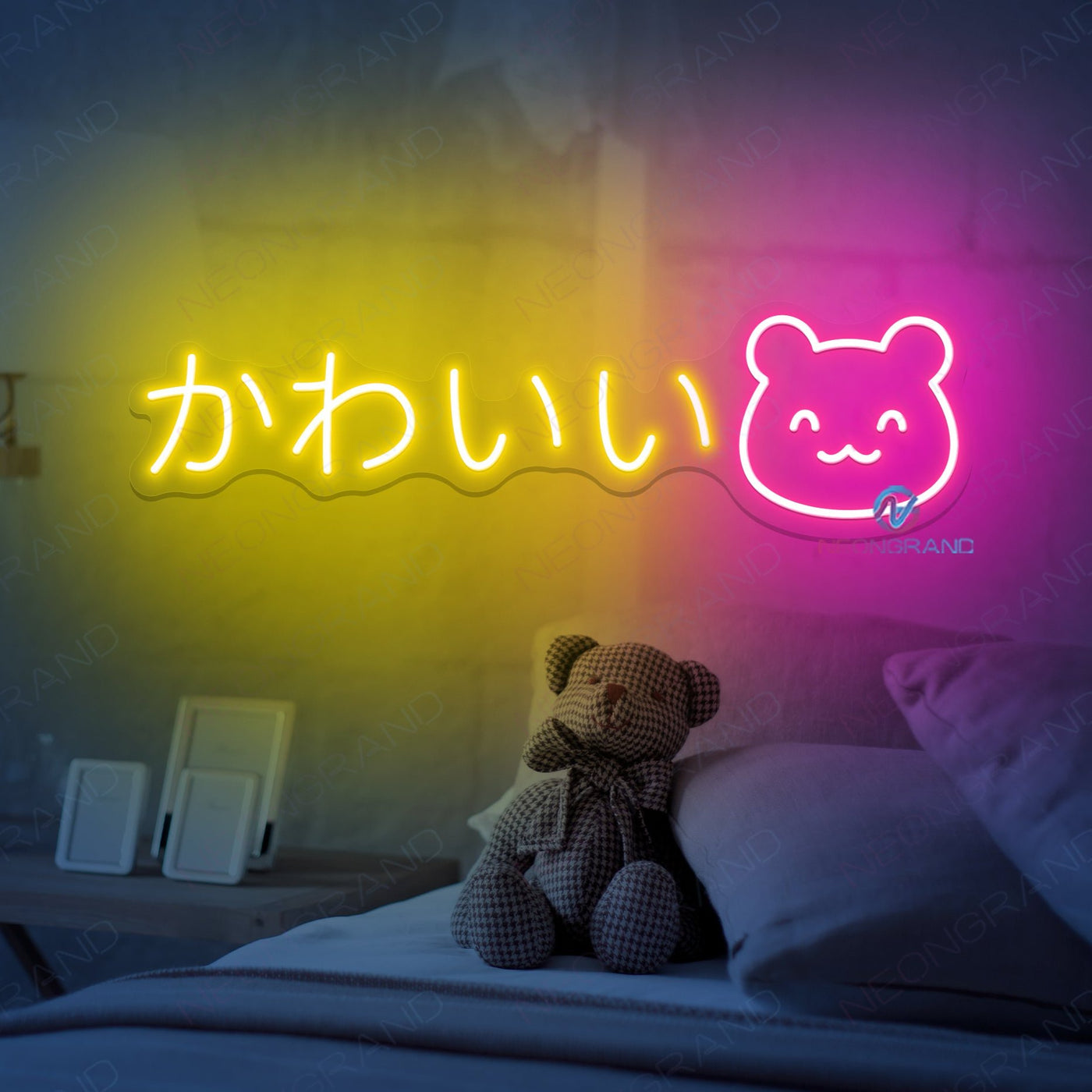 Kawaii Neon Sign Japanese Bear LED Light