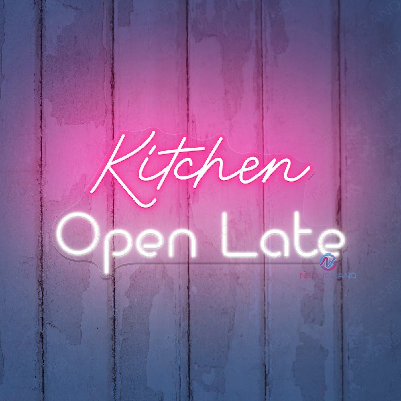 Kitchen Open Late Neon Sign Business Led Light