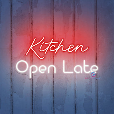 Kitchen Open Late Neon Sign Business Led Light