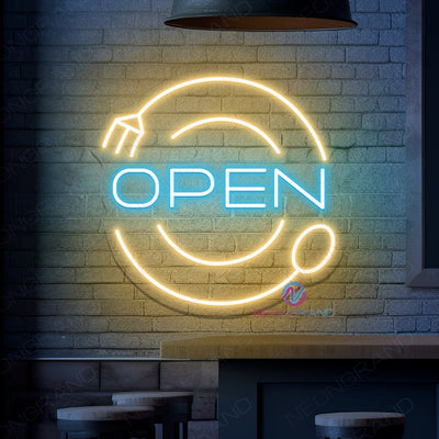 Kitchen Open Neon Sign Business Storefront Led Light