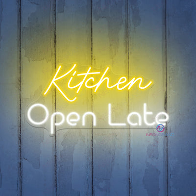 Kitchen Open Late Neon Sign Business Led Light