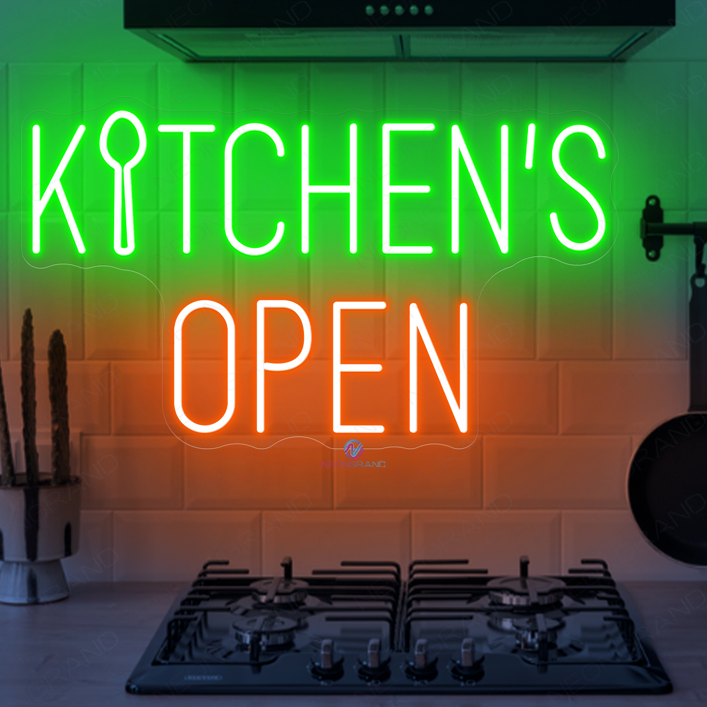 Outdoor Neon Open Sign Kitchen's Open Led Light