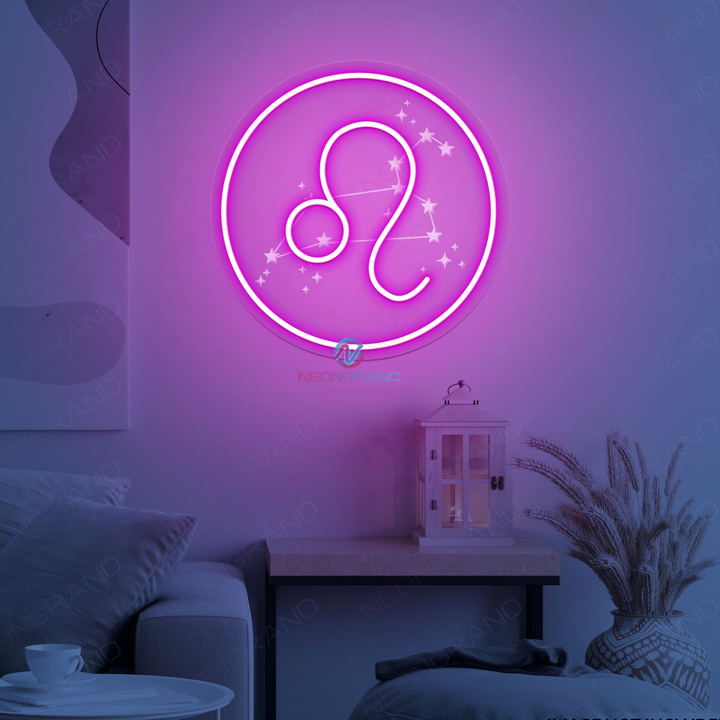 Leo Neon Sign Cool Zodiac Led Light For Bedroom