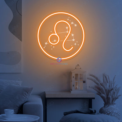 Leo Neon Sign Cool Zodiac Led Light For Bedroom