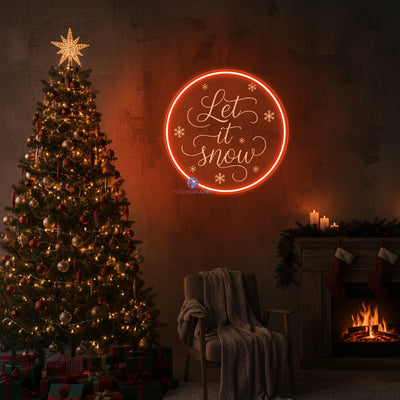 Let It Snow Neon Sign Engraving Christmas LED Light