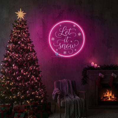 Let It Snow Neon Sign Engraving Christmas LED Light
