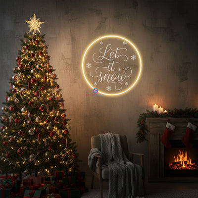 Let It Snow Neon Sign Engraving Christmas LED Light
