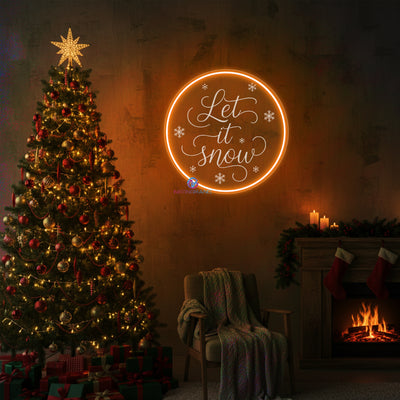 Let It Snow Neon Sign Engraving Christmas LED Light