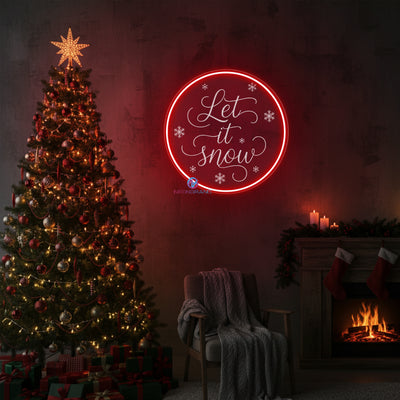 Let It Snow Neon Sign Engraving Christmas LED Light
