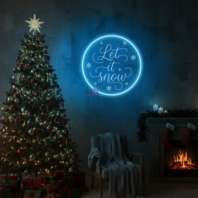 Let It Snow Neon Sign Engraving Christmas LED Light
