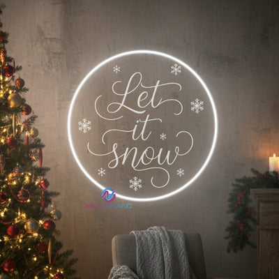 Let It Snow Neon Sign Engraving Christmas LED Light