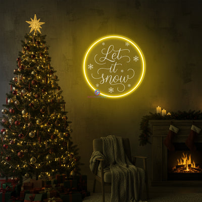 Let It Snow Neon Sign Engraving Christmas LED Light