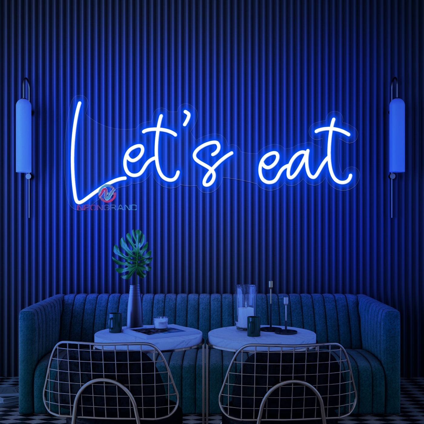 Let's Eat Neon Sign Restaurant LED Light For Kitchen