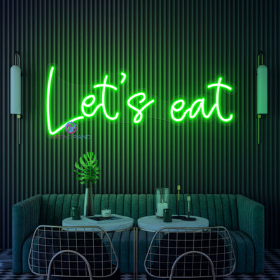 Let's Eat Neon Sign Restaurant LED Light For Kitchen
