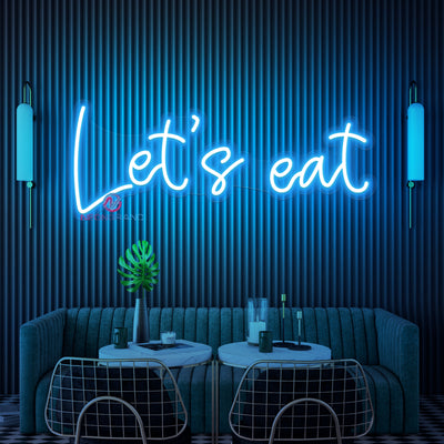 Let's Eat Neon Sign Restaurant LED Light For Kitchen