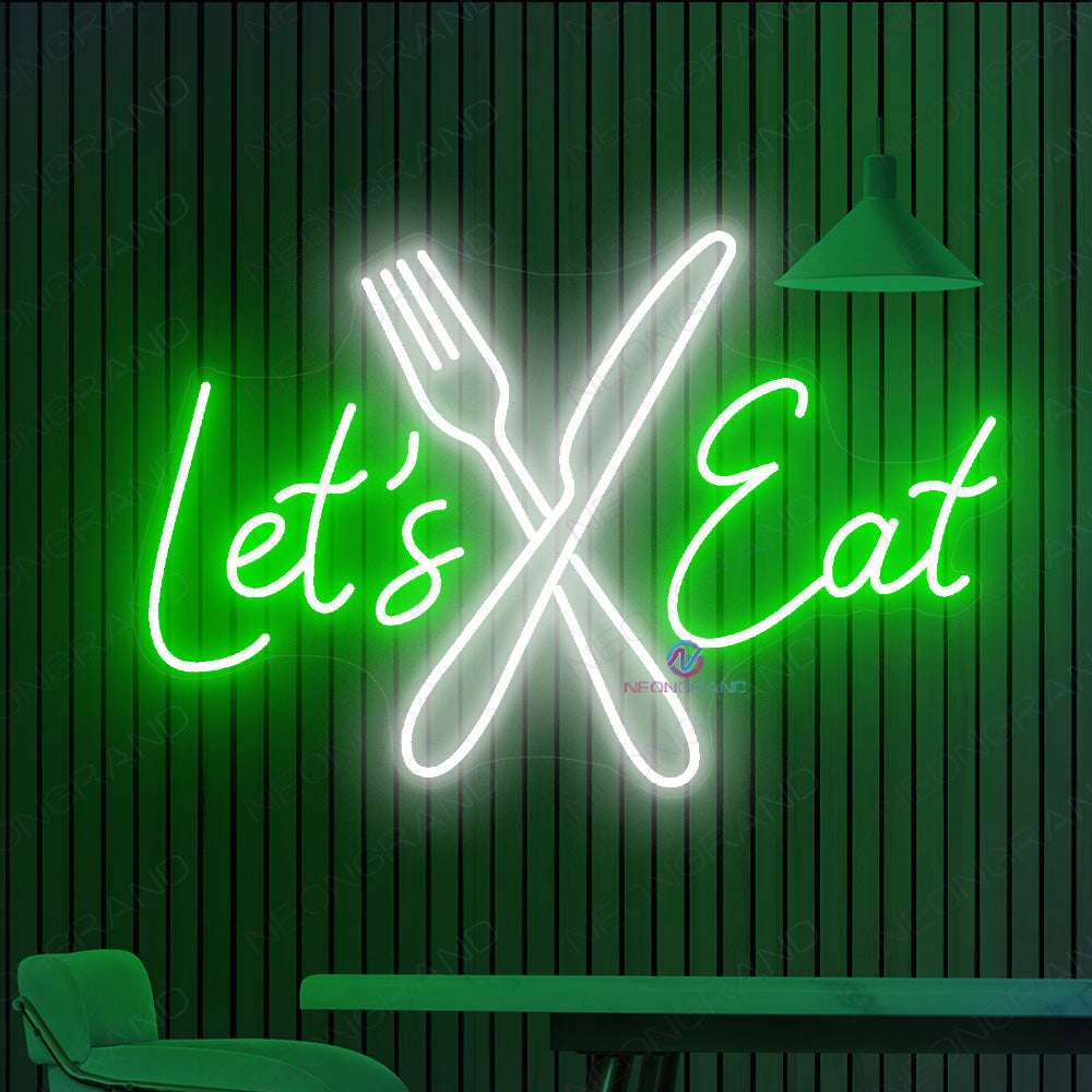Let's Eat Neon Sign Kitchen Led Light