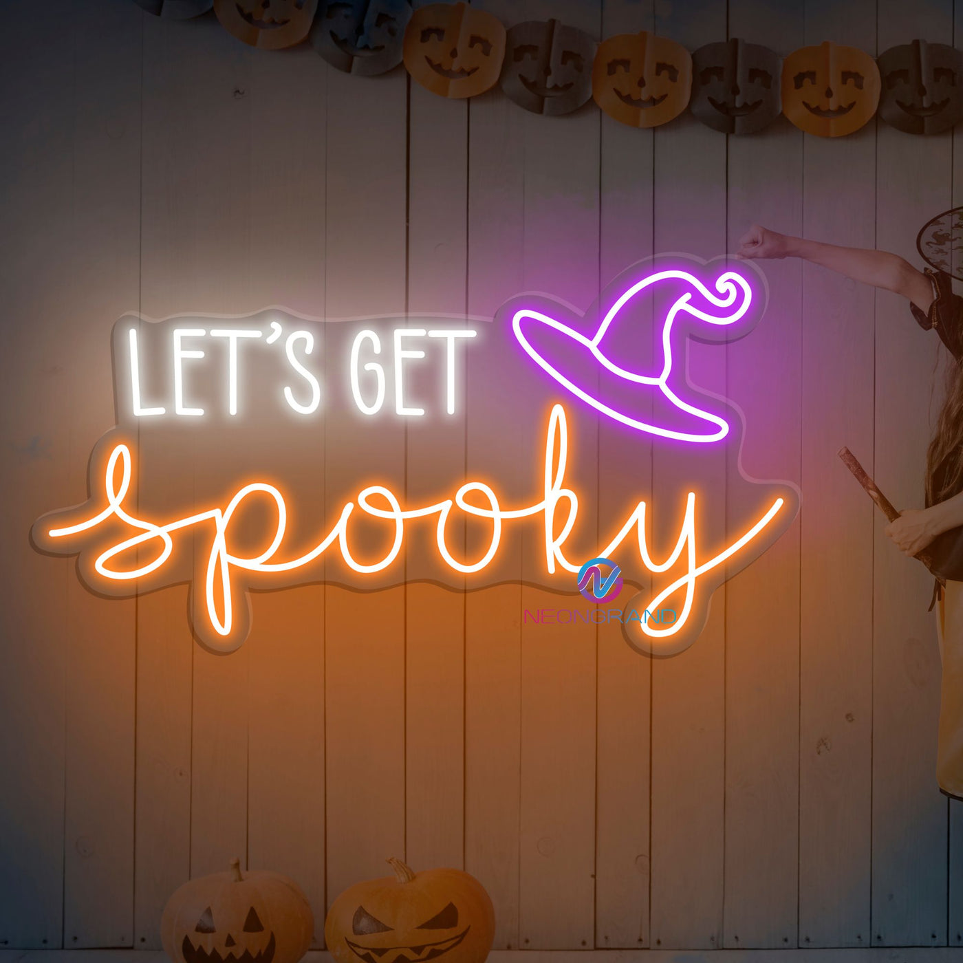 Let's Get Spooky Neon Sign Halloween Led Light