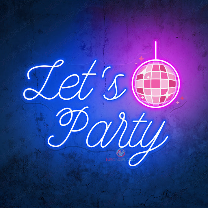 Neon Let's Party Sign Parties Led Light - NeonGrand
