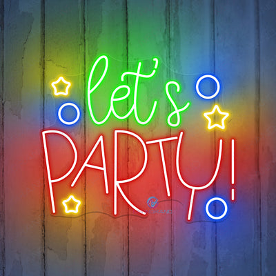 Let's Party Neon Sign Parties Led Light