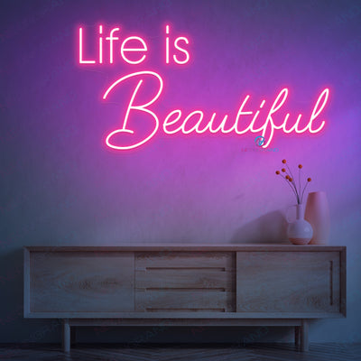 Life Is Beautiful Neon Sign Word Led Light