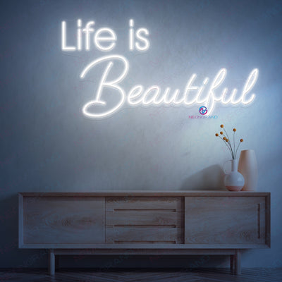 Life Is Beautiful Neon Sign Word Led Light