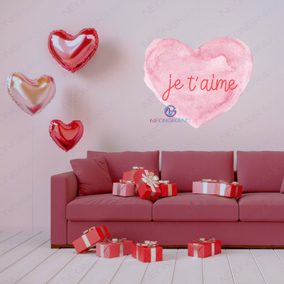 Je T'aime Neon Sign Love UV Printed Led Light