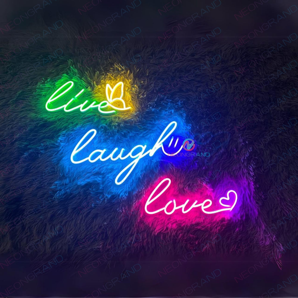 Live Laugh Love Light Up Aesthetic Neon Signs - NeonGrand