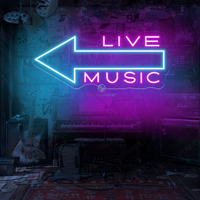 Live Music Neon Sign Retro Storefront Bar Led Light