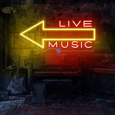 Live Music Neon Sign Retro Storefront Bar Led Light