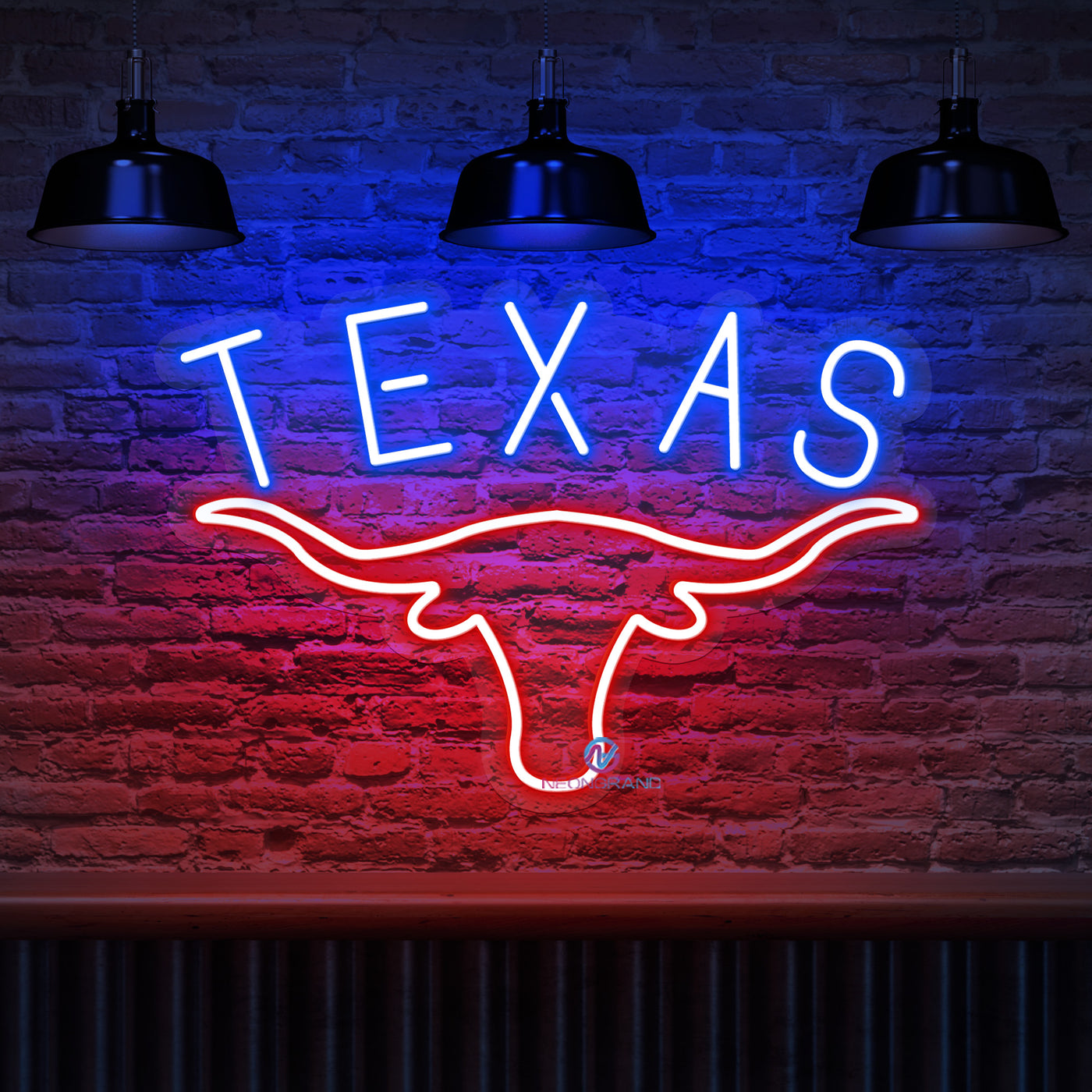 Texas Longhorn Neon Sign Man Cave Led Light