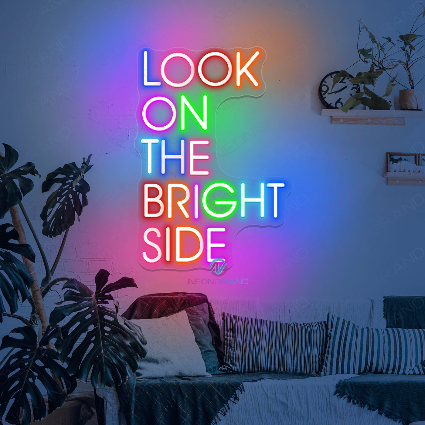 Look On The Bright Side Neon Sign Word Led Light