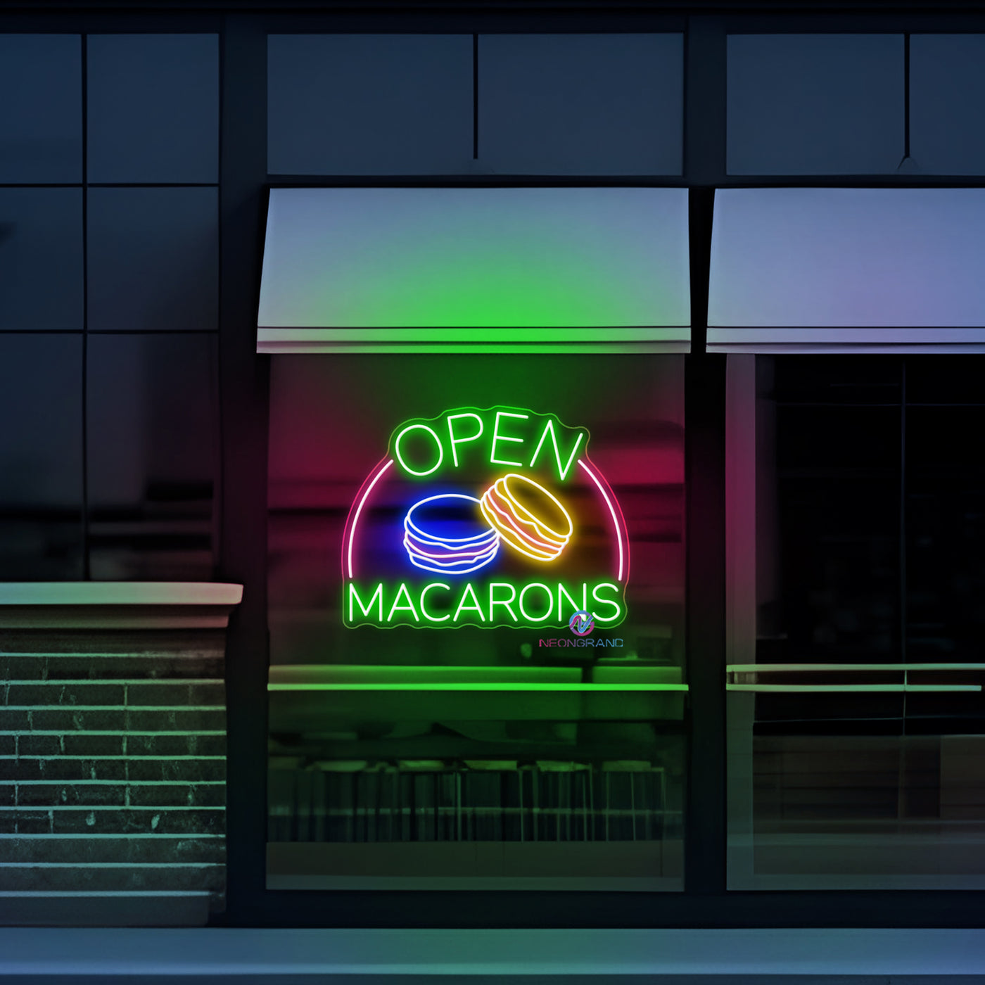 Macarons Open Neon Sign Storefront LED Light