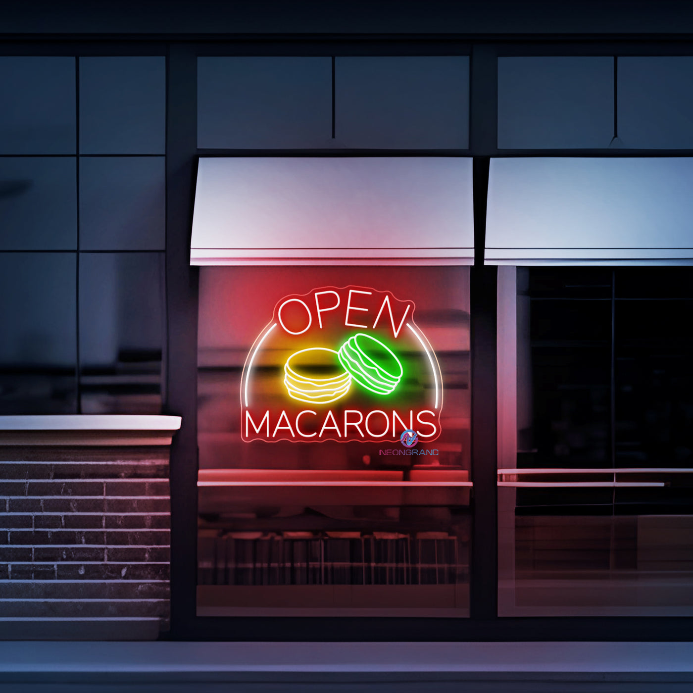 Macarons Open Neon Sign Storefront LED Light