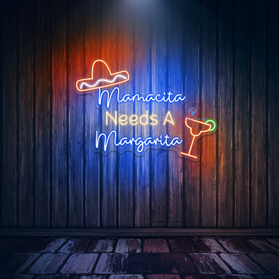 Mamacita Needs  A Margarita Neon Sign Bar Led Light
