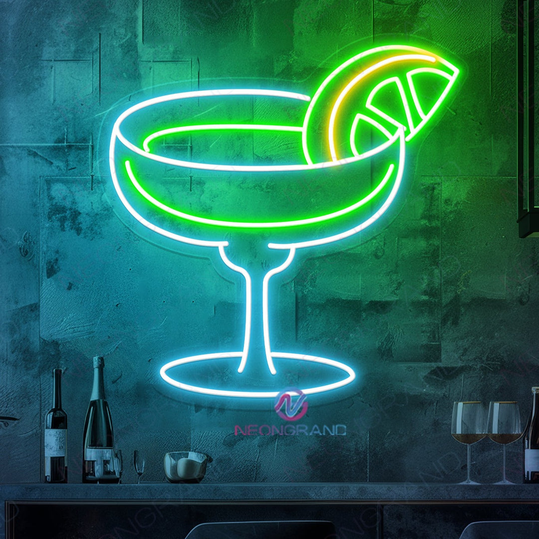 Large Bright Blue Bar outlet Cocktail Margarita LED Light Sign Decoration