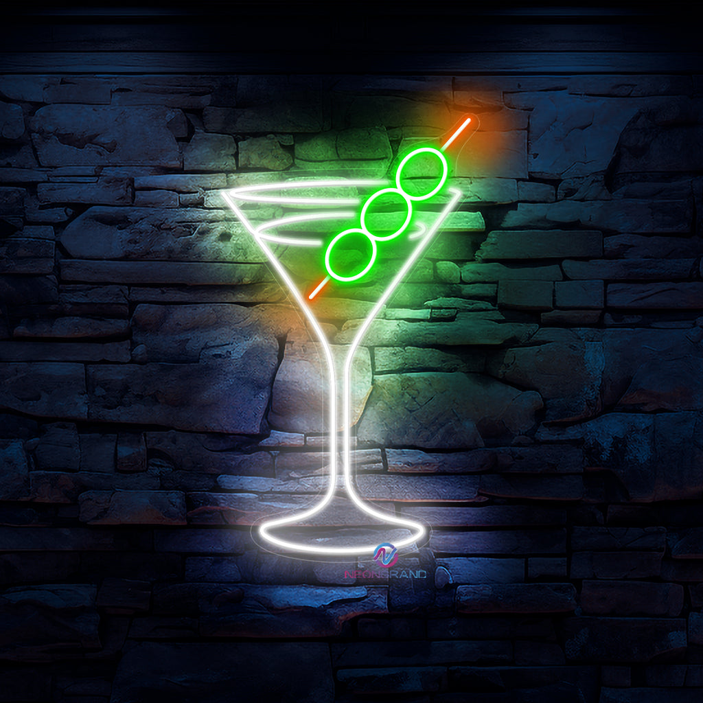 MARTINI　マルティーニ　電光 LED 看板 ネオンサイン　BAR Martini Neon Sign Bar Led Light - NeonGrand