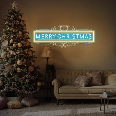 Merry Christmas Neon Sign Large Engraving LED Light