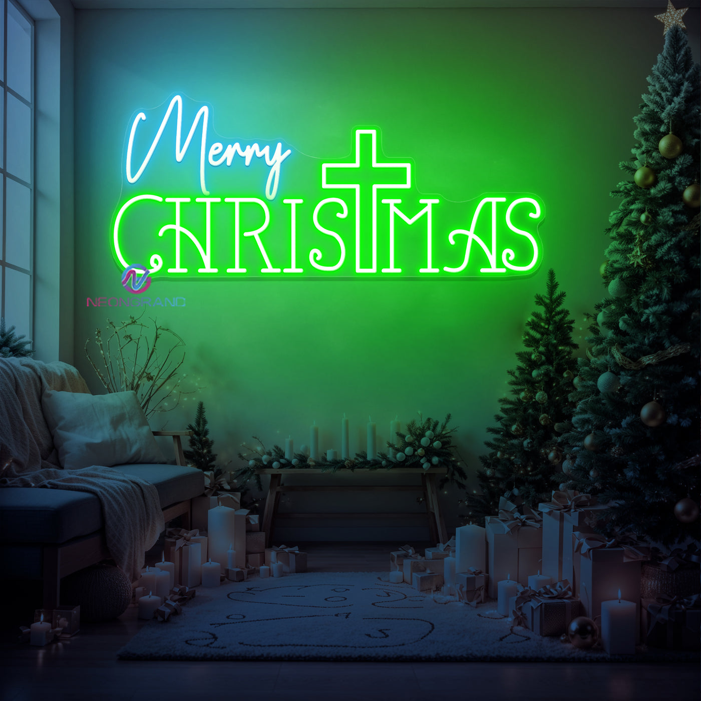 Merry Christmas Neon Sign Jesus LED Light