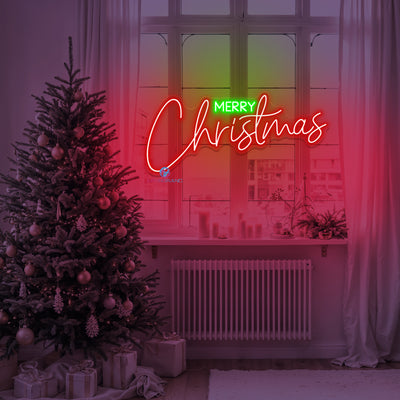Merry Christmas Neon Sign Xmas Holiday LED Light