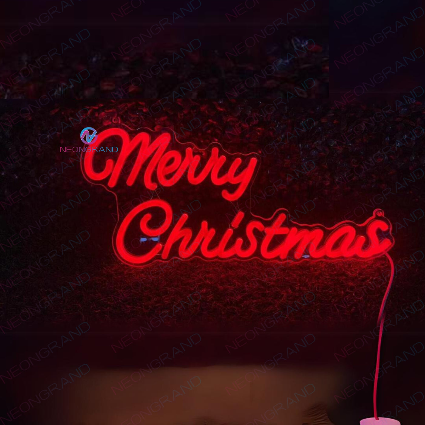 Merry Christmas Neon Sign USB Red Led Light