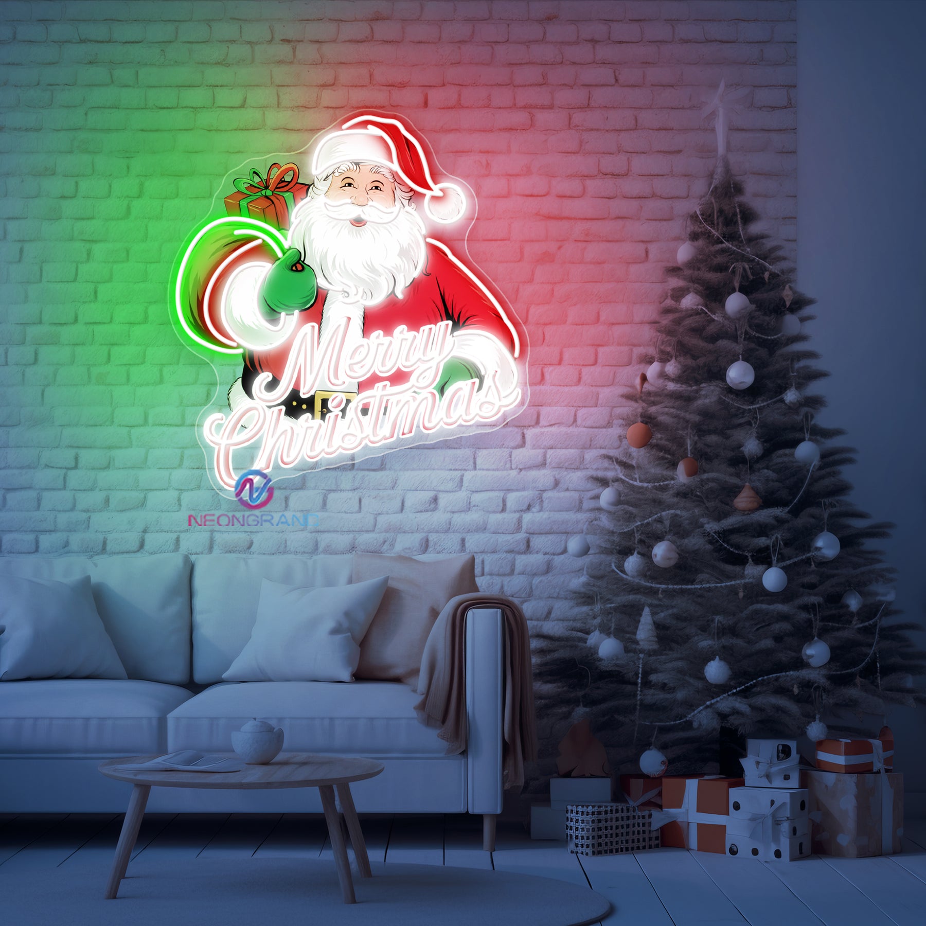 Merry Christmas Neon Sign UV-Printing LED Light