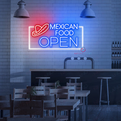 Mexican Food Open Neon Sign Kitchen Led Light