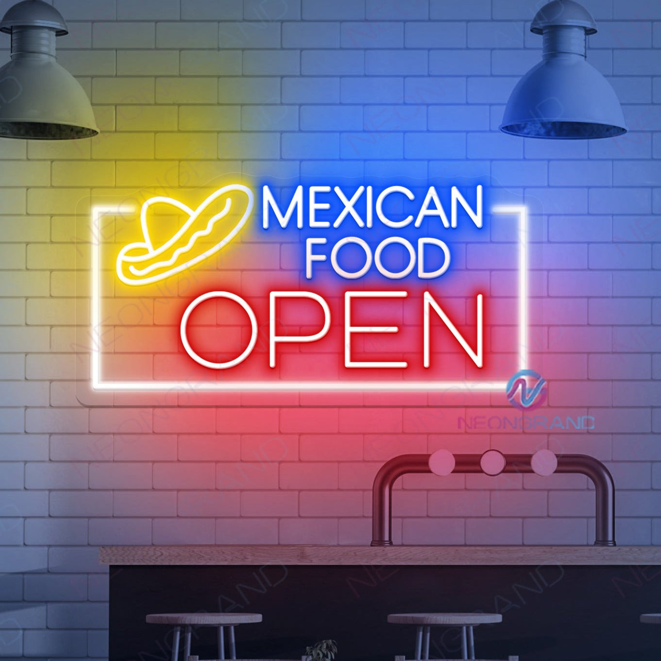 Mexican Food Open Neon Sign Restaurant Led Light