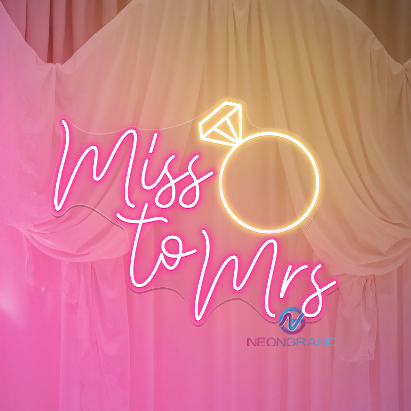 Miss To Mrs Neon Sign Wedding LED Light For Party