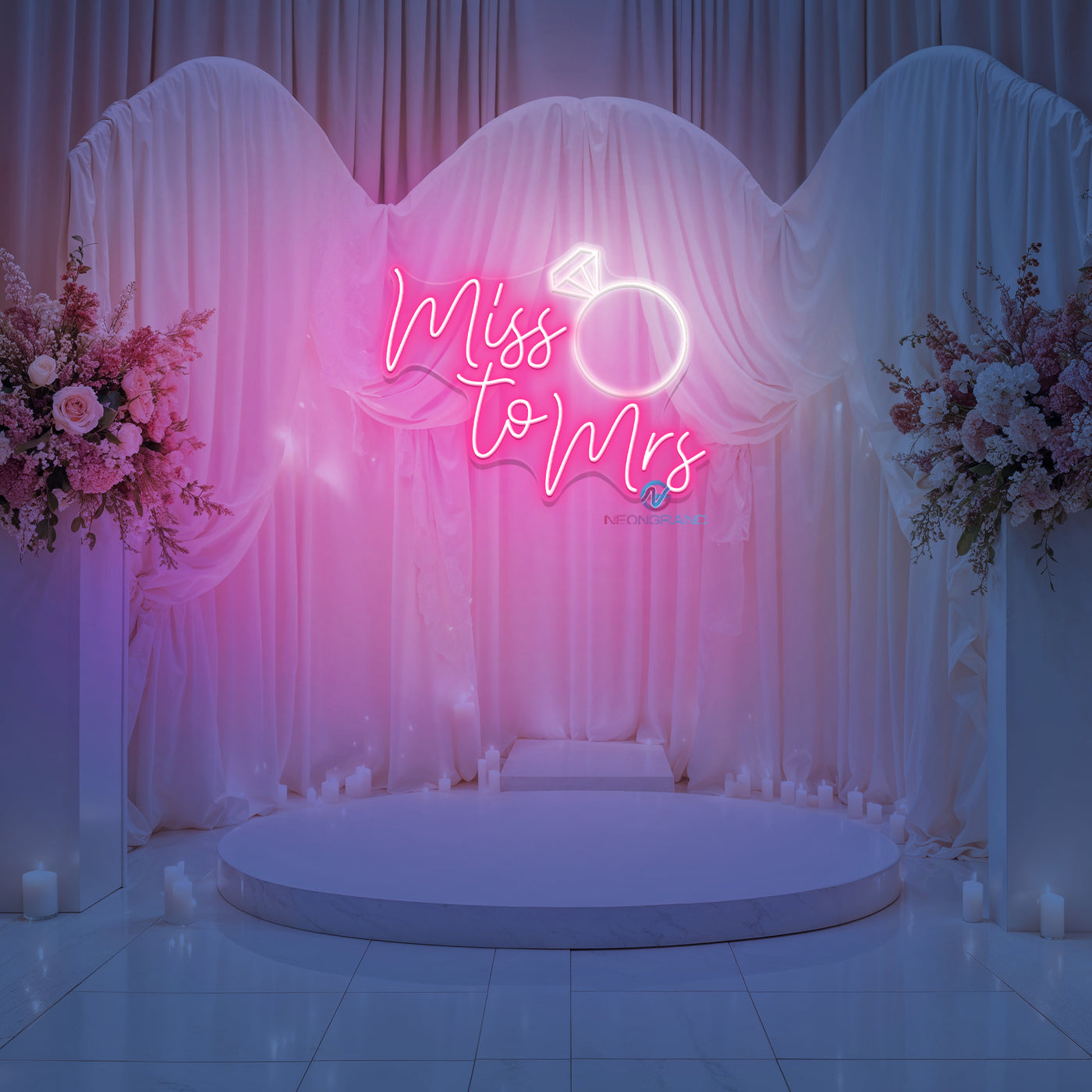 Miss To Mrs Neon Sign Wedding LED Light For Party