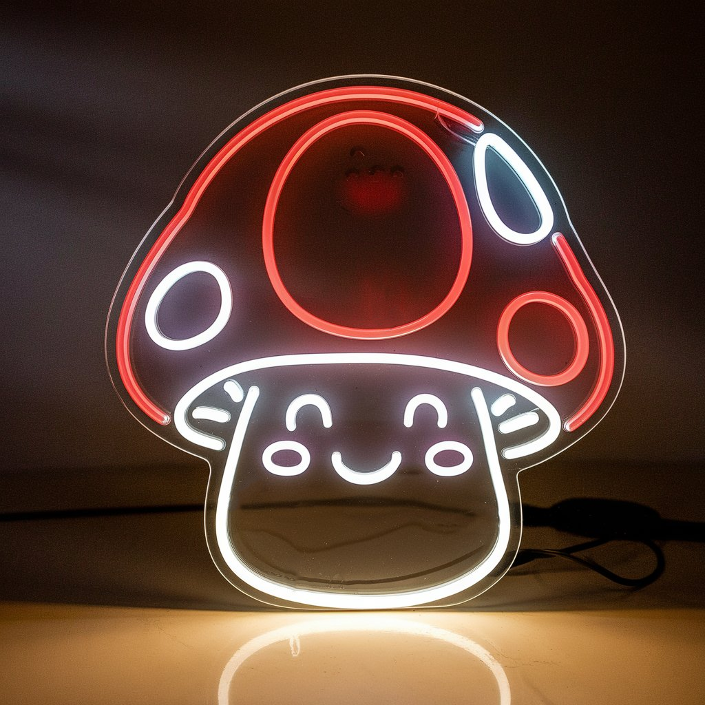 Mushroom Led Sign Cute Aesthetic Neon Light